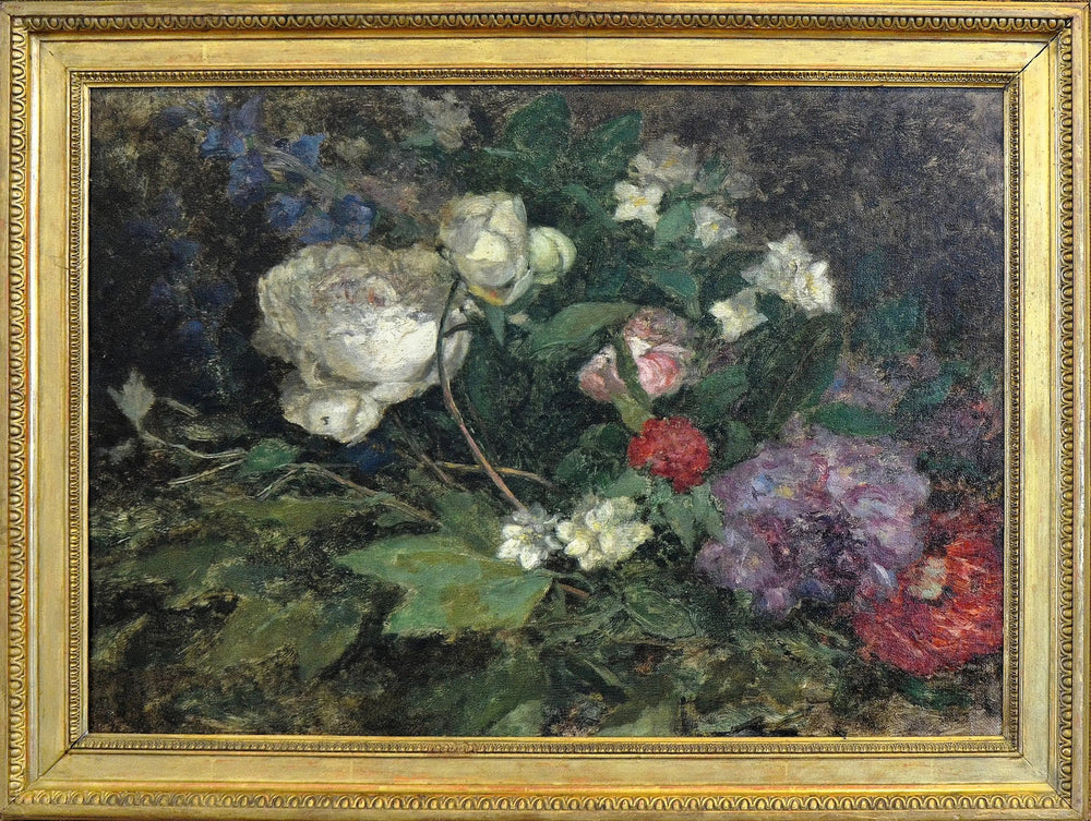 Nature morte aux pivoines et seringa - Eugène Boudin image 1 copie de tableau peinte à la main