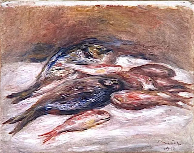물고기가 있는 정물 - 피에르-오귀스트 르누아르