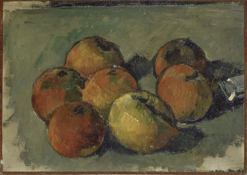 일곱 개의 사과와 물감 튜브가 있는 정물 - Paul Cézanne