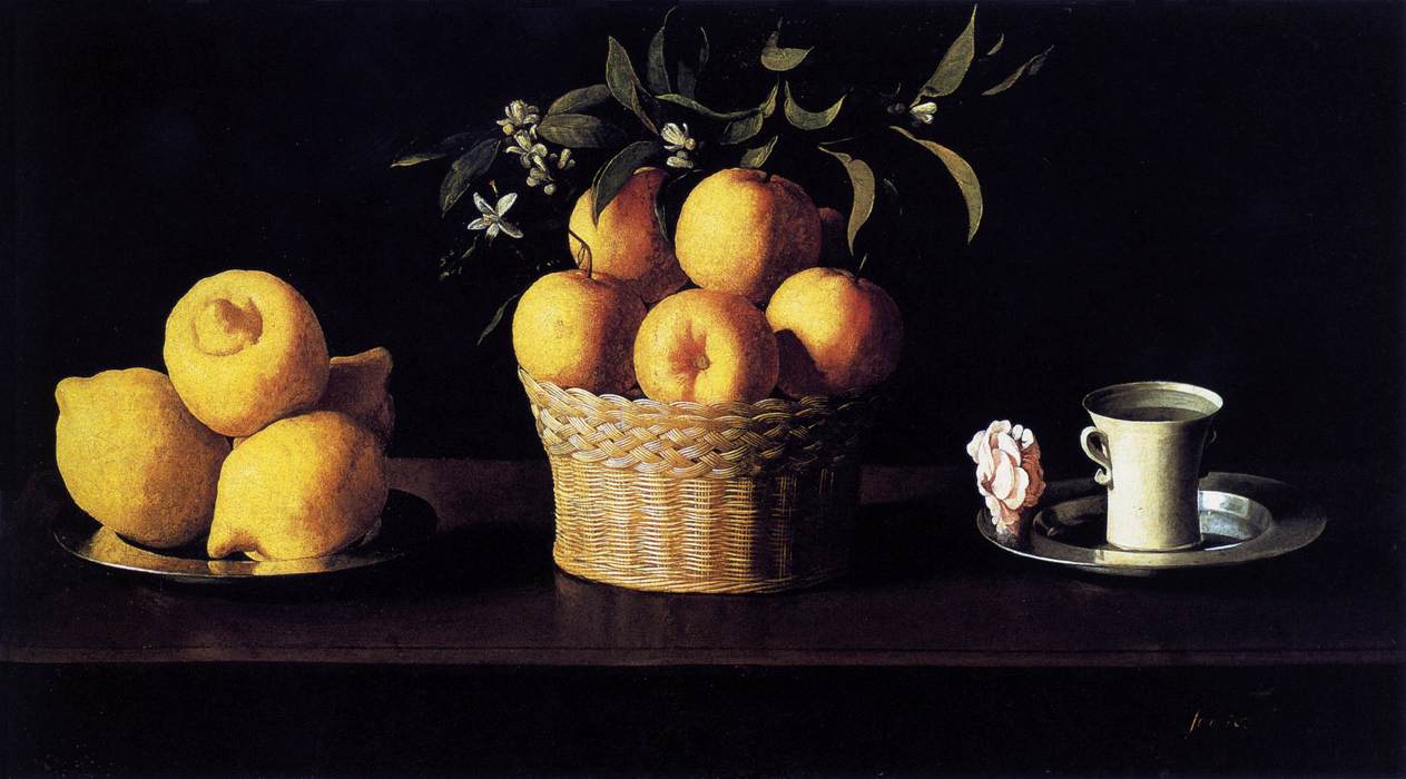 Nature morte avec citrons, oranges et roses - Francisco de Zurbarán