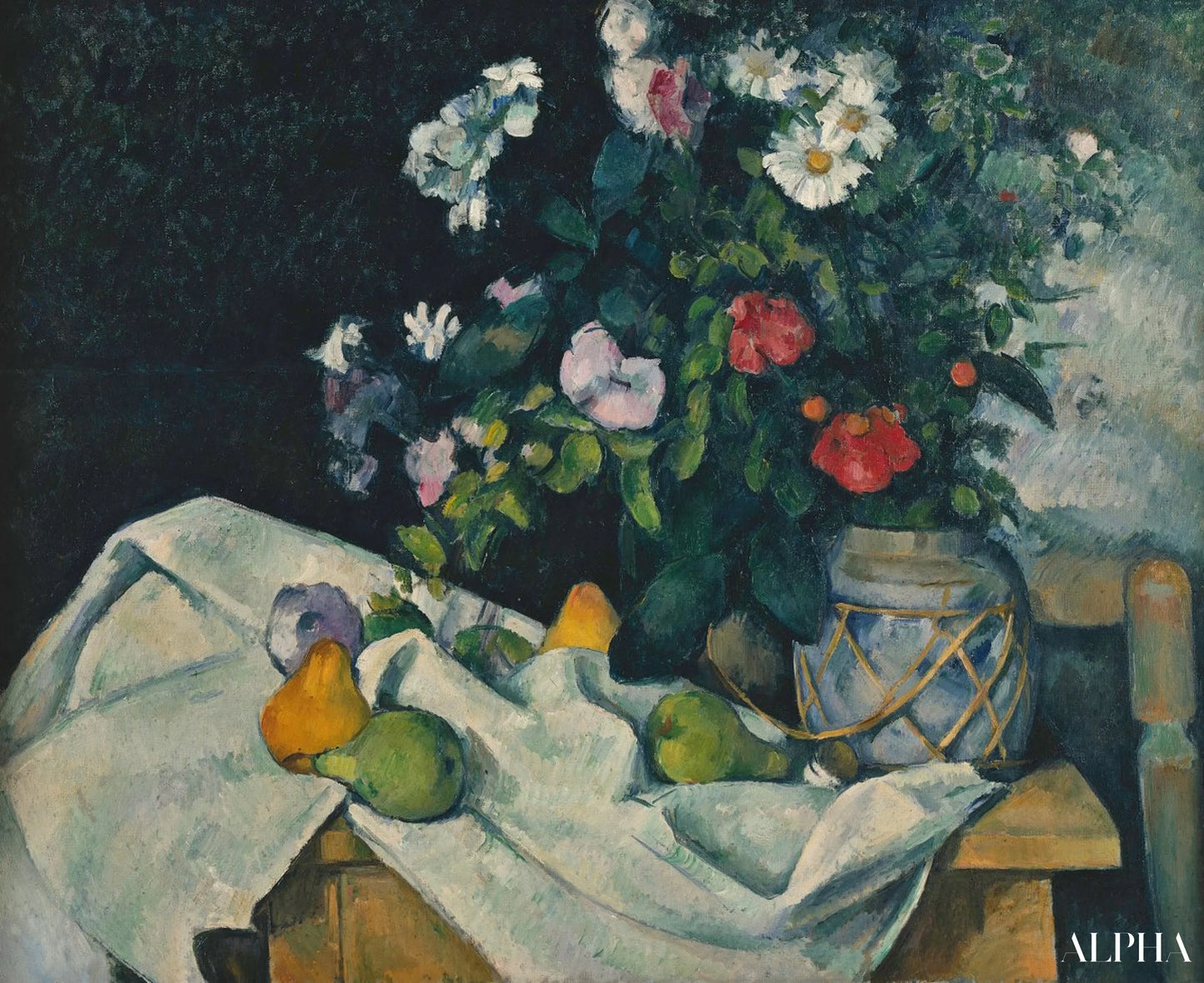 꽃이 있는 정물화 - Paul Cézanne - 고급 그림 및 회화 복제본