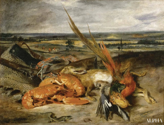 Nature morte avec des homards - Eugène Delacroix - Reproductions de tableaux et peintures haut de gamme