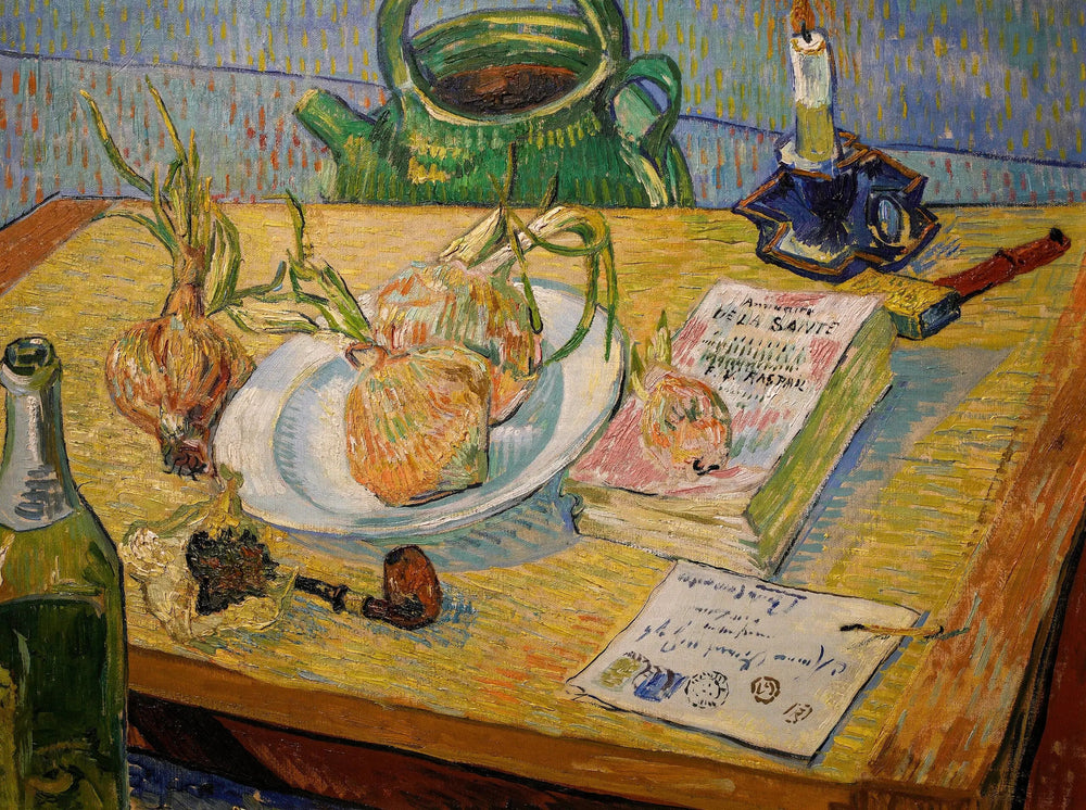 Nature morte avec planche à dessin et oignons - Vincent van Gogh image 1 copie de tableau peinte à la main