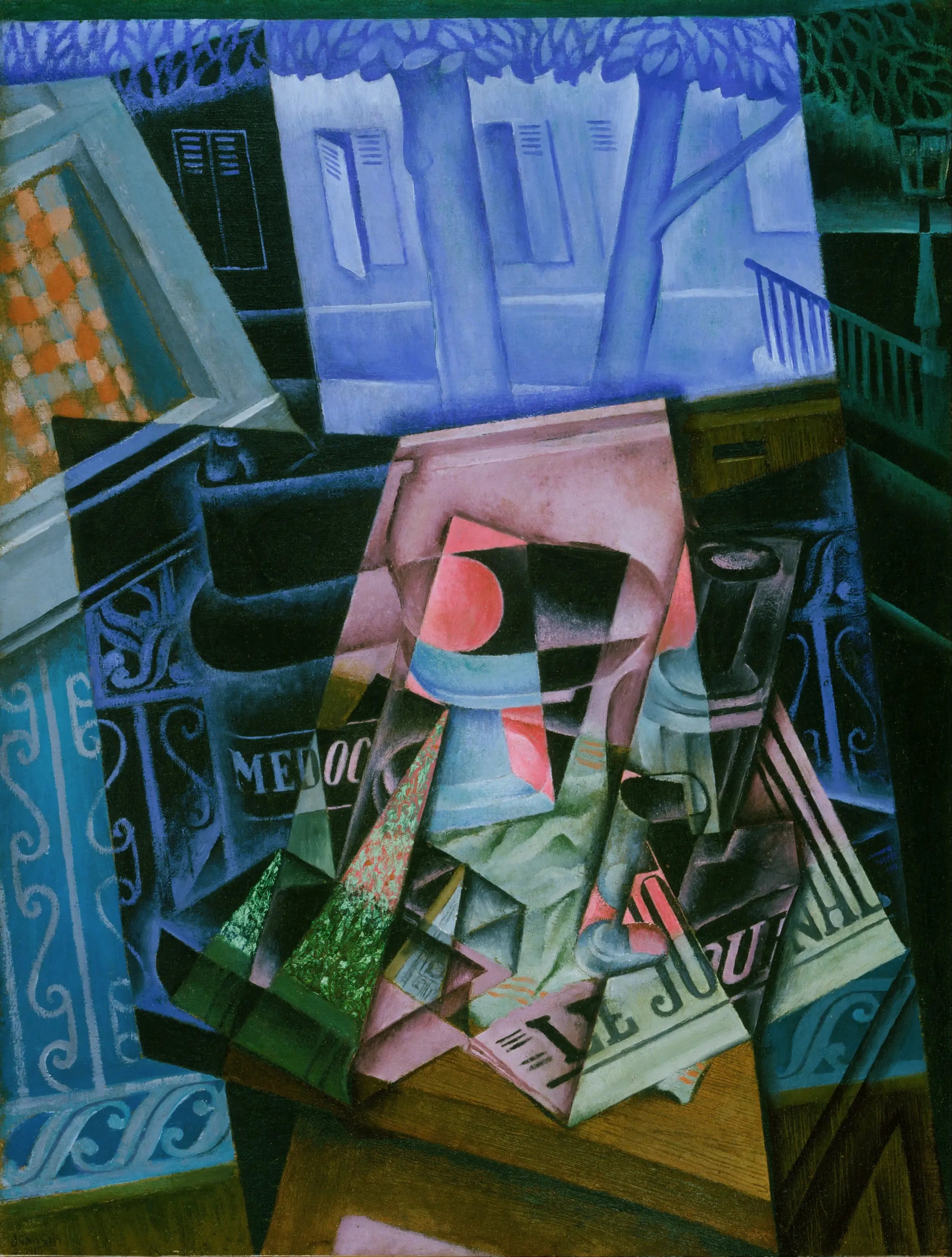 Nature morte devant une fenêtre ouverte place Ravignan - Juan Gris - Alpha Reproduction