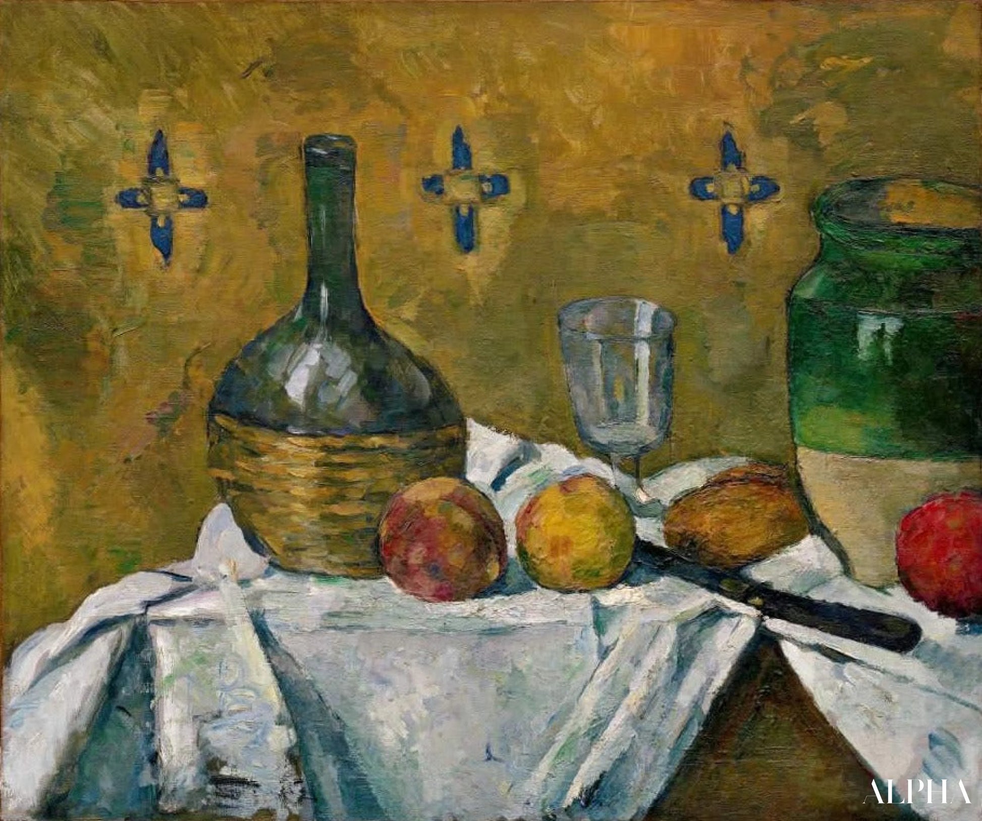 유리로 된 무기력한 정물 항아리 - Paul Cézanne - 고급 그림 및 회화 복제본