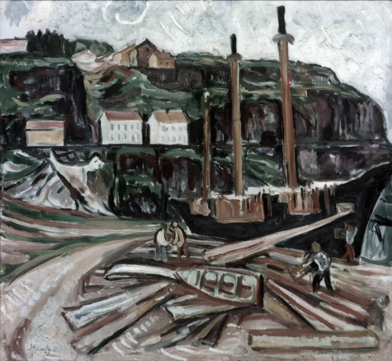 Reproduction du tableau « Navire en démolition - Edvard Munch » par Alpha Reproduction en peinture à l’huile