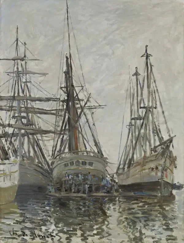 수리 중인 선박 - Claude Monet