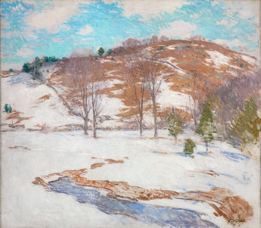 Neige dans les contreforts - Willard Metcalf image 1 copie peinte à la main à l’huile