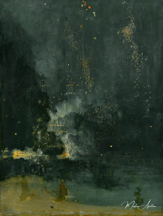 Nocturne en noir et or - La fusée qui tombe - James Abbott McNeill Whistler - Reproductions de tableaux et peintures haut de gamme