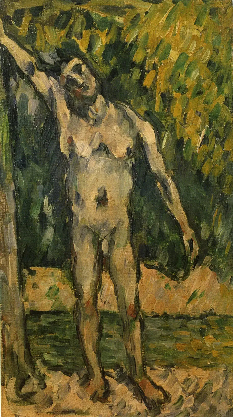 젊은 목욕하는 사람의 누드 - Paul Cézanne