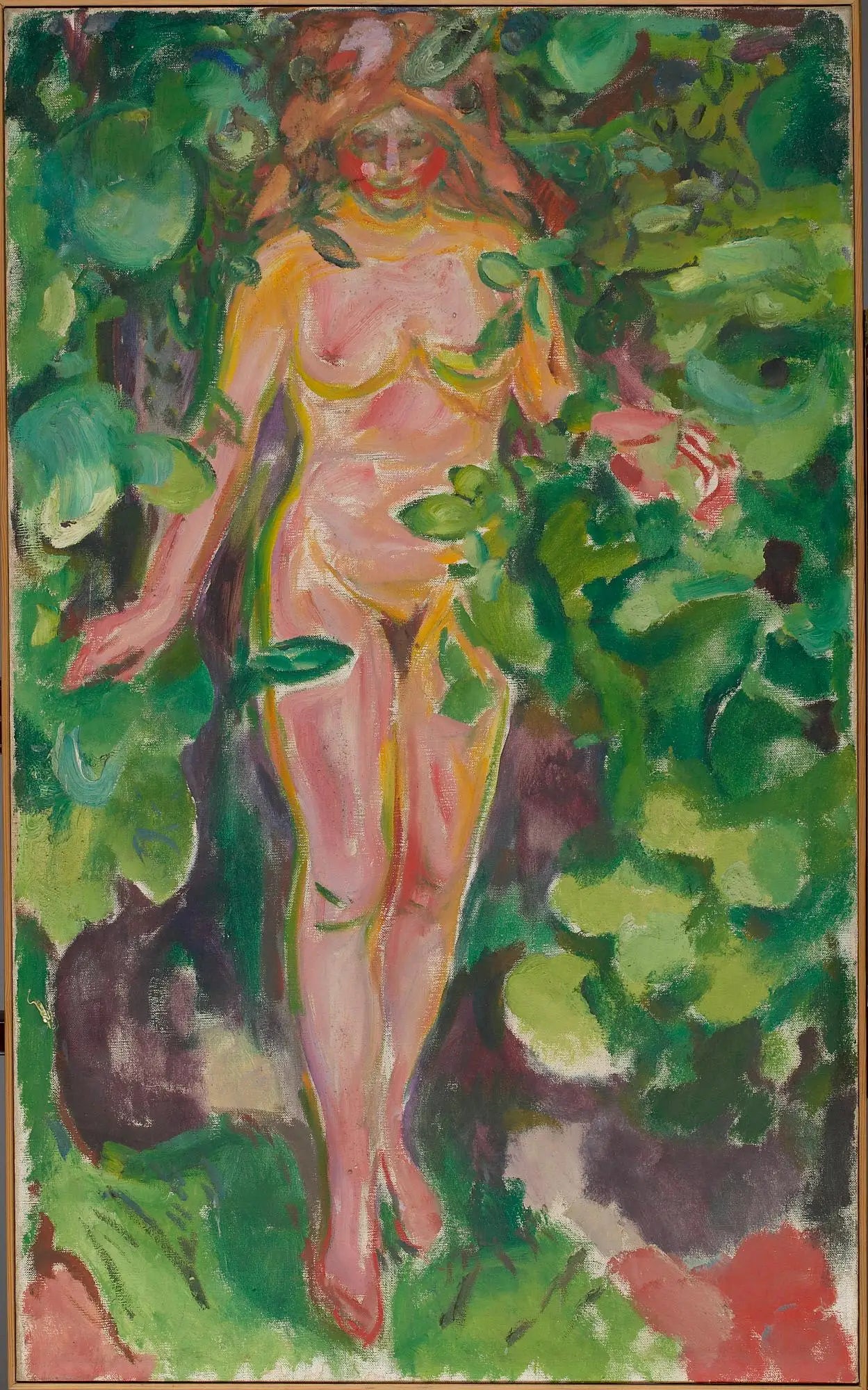Reproduction du tableau « Nu féminin dans les bois - Edvard Munch » par Alpha Reproduction en peinture à l’huile