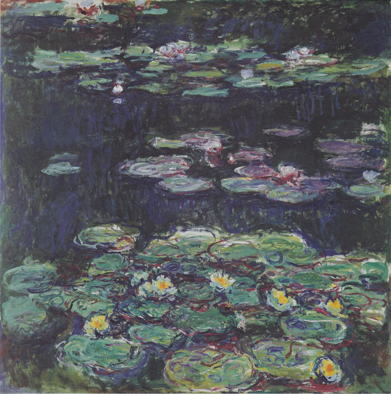 흰색과 노란색 수련 - Claude Monet