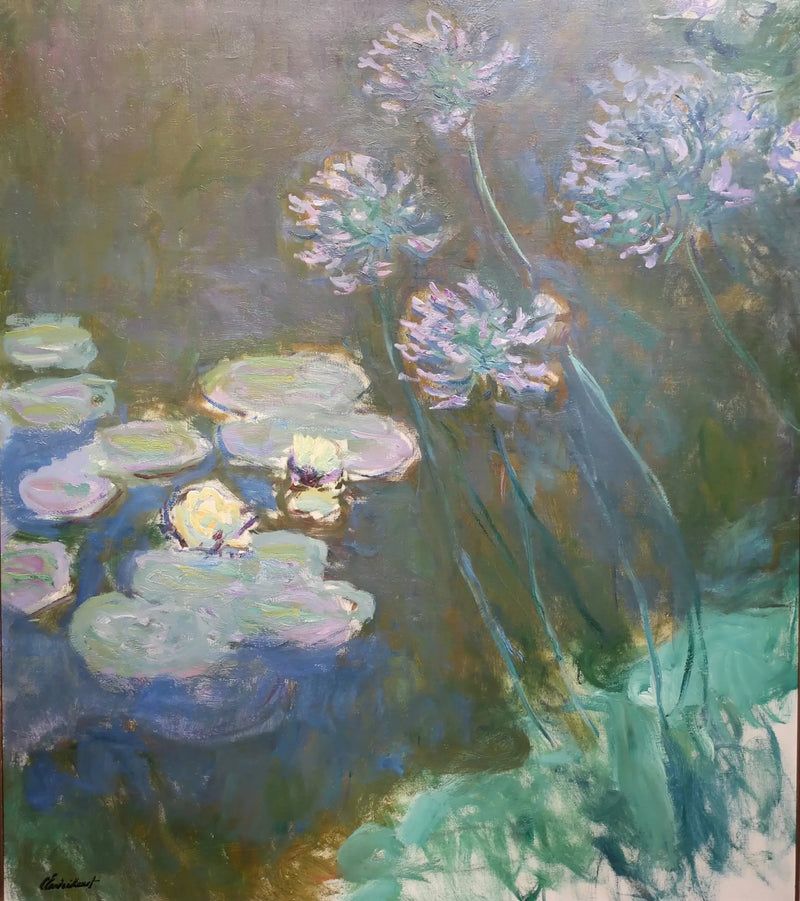 수련과 아가판서스 - Claude Monet