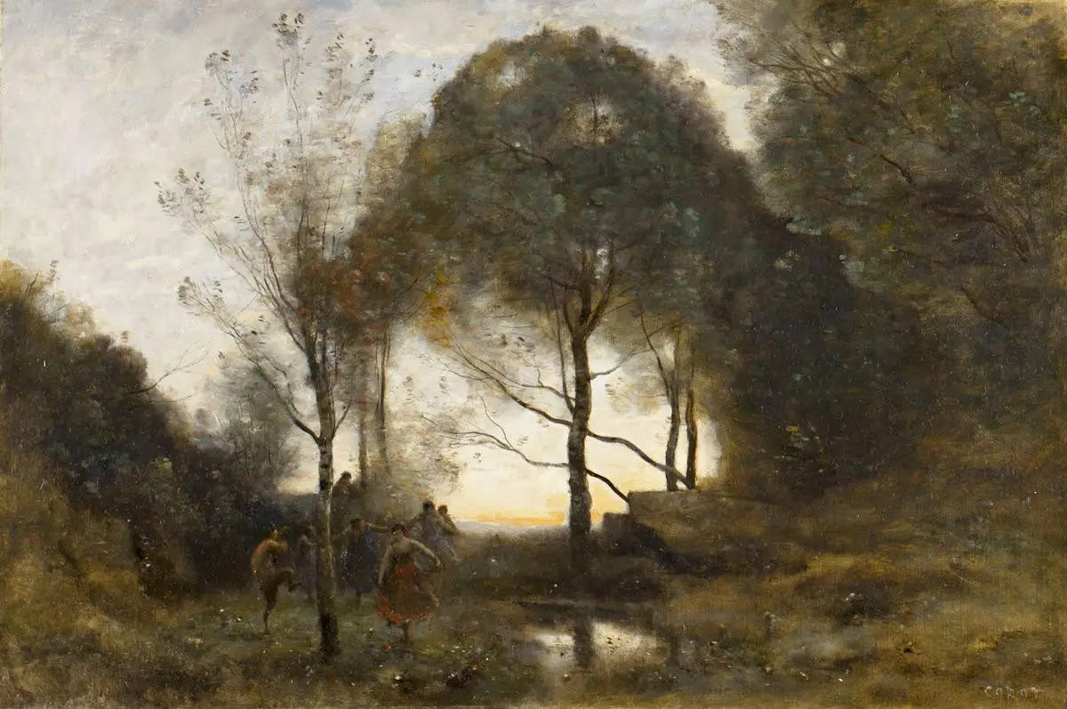 Nymphes et Faunes - Jean-Baptiste Camille Corot - Alpha Reproduction