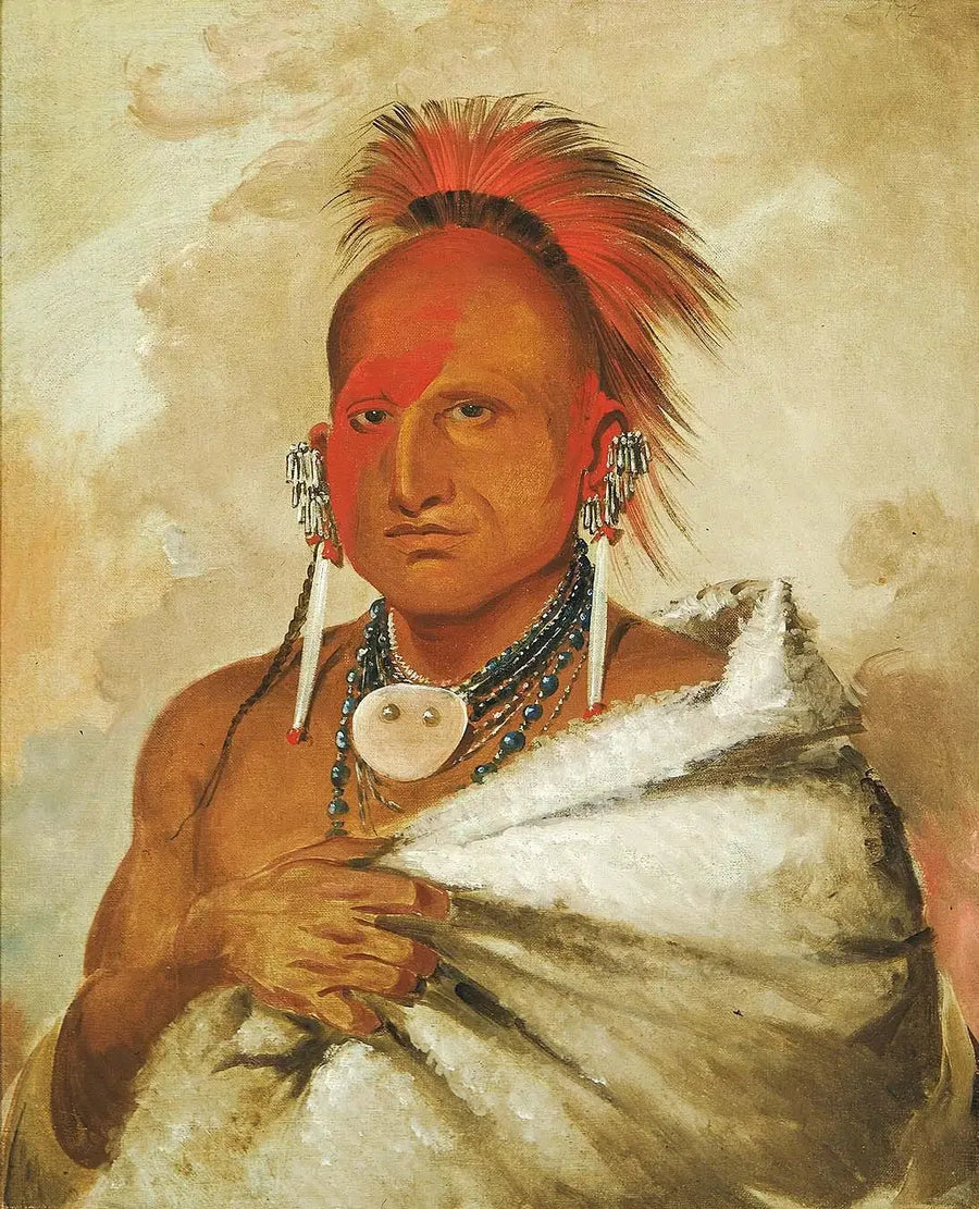 오로간가시, 곰 사냥꾼, 유명한 전사 - 조지 캐틀린

Source:
O-rón-gás-see, chasseur d'ours, un guerrier célèbre - George Catlin