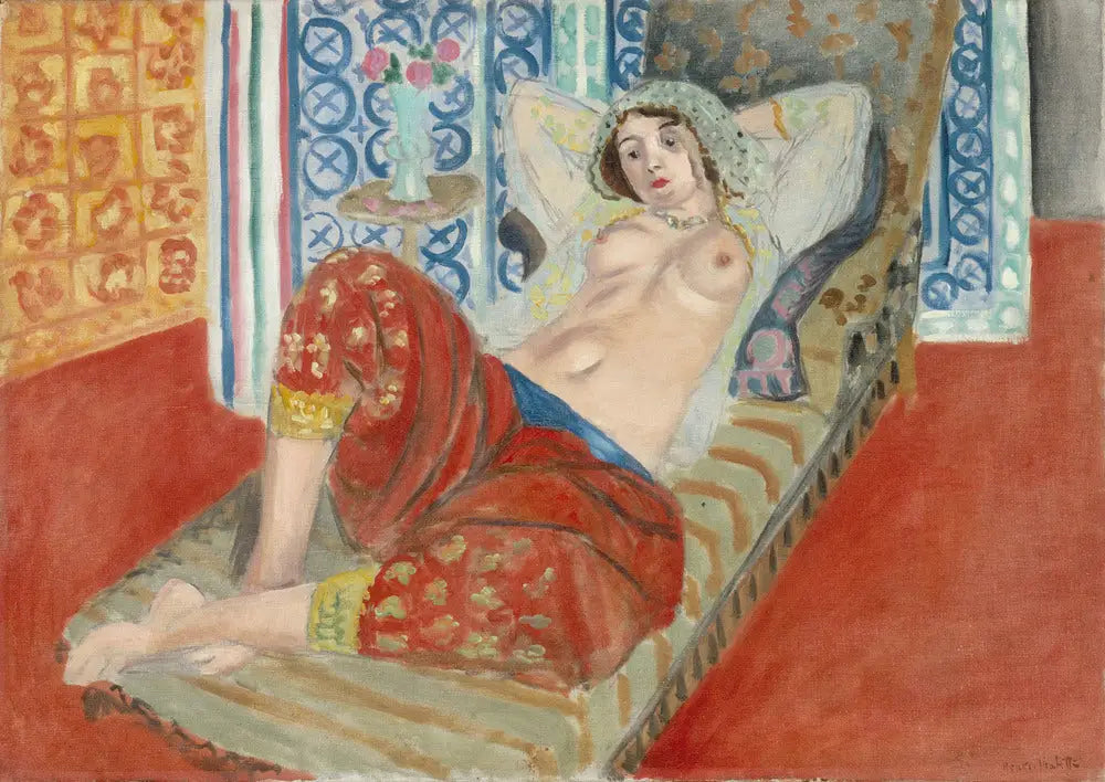 Reproduction du tableau « Odalisque à la culotte rouge - Henri Matisse » par Alpha Reproduction en peinture à l’huile