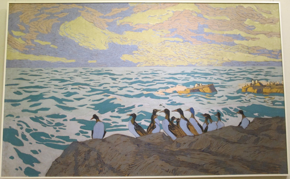 Oiseaux (Panneau décoratif réalisé pour le pavillon des faubourgs russes à l'Exposition universelle de Paris de 1900, pour le département sibérien) - Konstantin Korovin image 1 copie de tableau peinte à la main