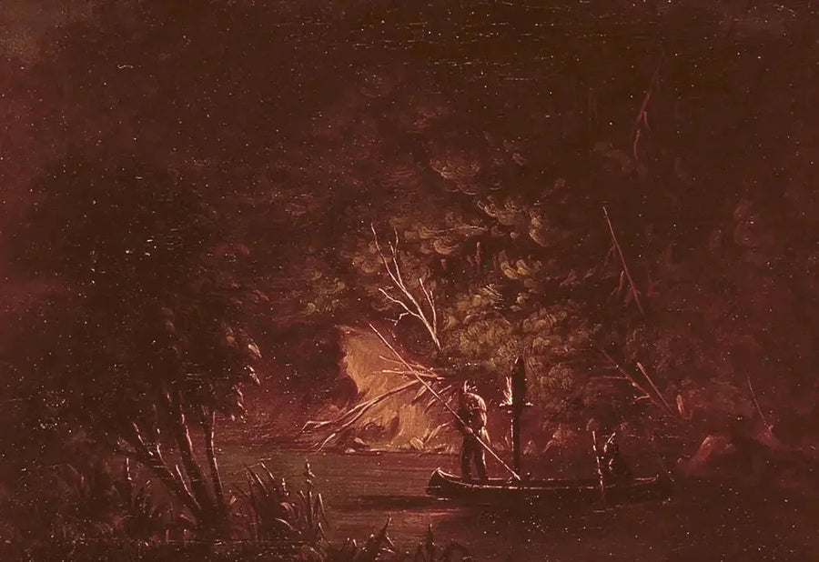 횃불 빛 아래 연어를 잡는 오지브웨이 하프론 - 조지 캐틀린

Source:
Ojibwé harponnant le saumon à la lueur des torches - George Catlin