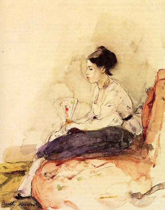 On the Sofa - Berthe Morisot - Reproductions de tableaux et peintures haut de gamme