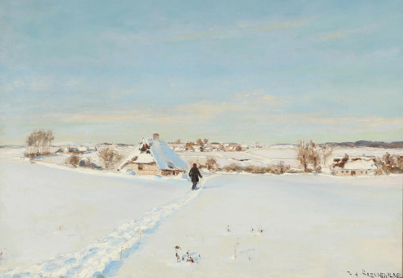 한 아름다운 겨울날, 한 남자가 농장으로 걸어가고 있다. - H. A. Brendekilde

Source:
Par une belle journée d'hiver, un homme marche vers une ferme. - H. A. Brendekilde