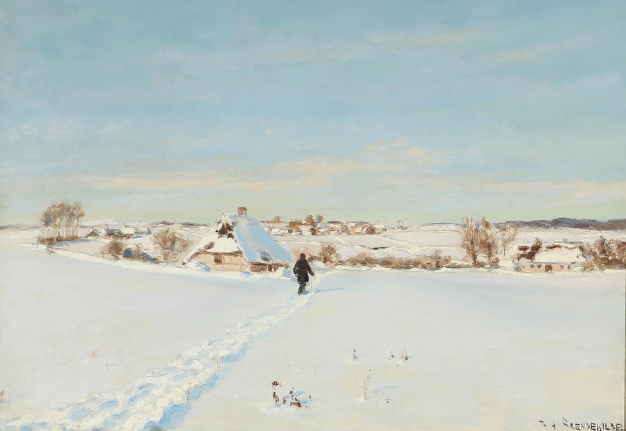 한 아름다운 겨울날, 한 남자가 농장으로 걸어가고 있다. - H. A. Brendekilde

Source:
Par une belle journée d'hiver, un homme marche vers une ferme. - H. A. Brendekilde