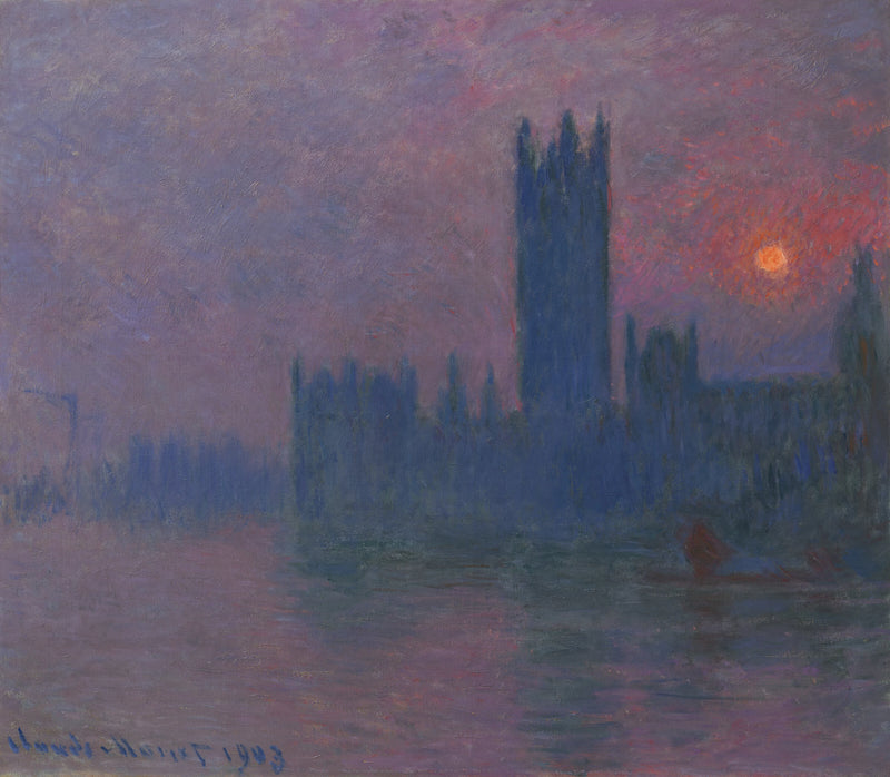 의회, 지는 해 - Claude Monet