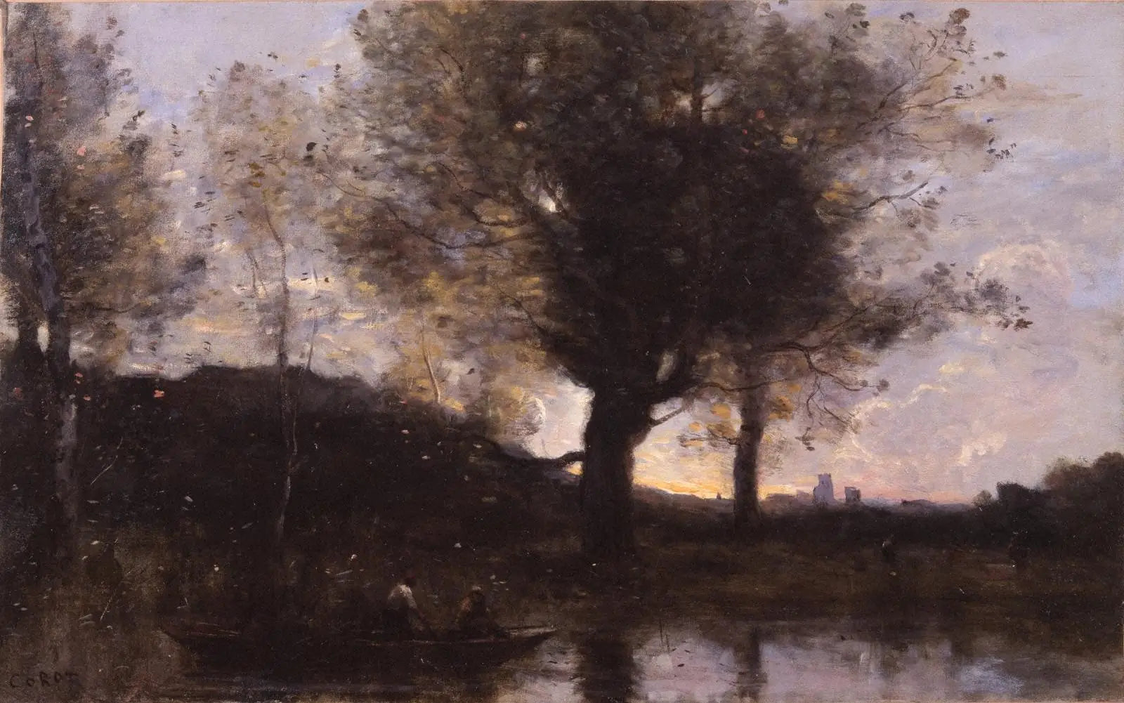 Passage en bateau - Près de Douai - Jean-Baptiste Camille Corot - Alpha Reproduction