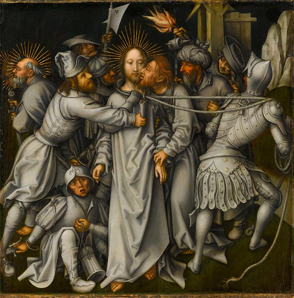 Passion grise : L'arrestation de Jésus - Hans Holbein the Elder image 1 copie de tableau peinte à la main