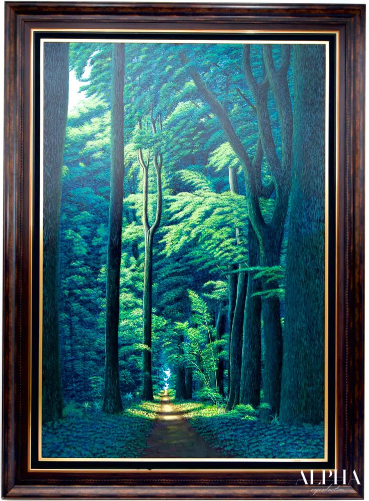 Path in the Green Forest - Wanna | 130 x 190 cm Reproductions de tableaux à la peinture à l’huile