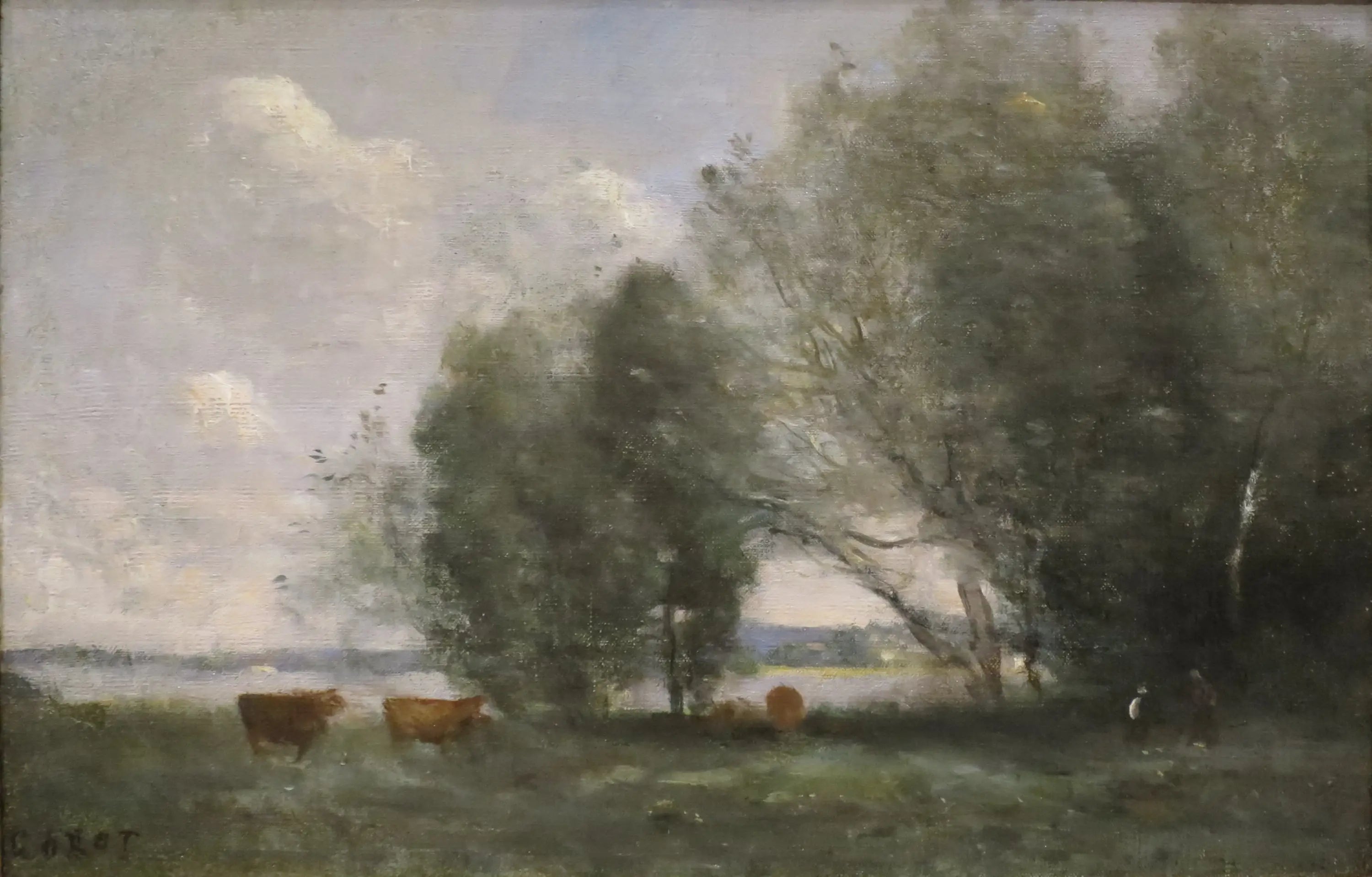 Pâturage au bord de l’eau - Jean-Baptiste Camille Corot - Alpha Reproduction