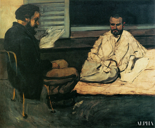 Paul Alexis (1847-1901) lisant un manuscrit à Emile Zola (1840-1902) 1869-70 - Paul Cézanne - Reproductions de tableaux et peintures haut de gamme