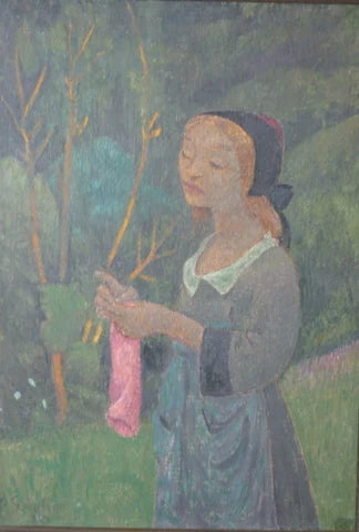 Tricoteuse au bas rose, peinture de Paul Sérusier