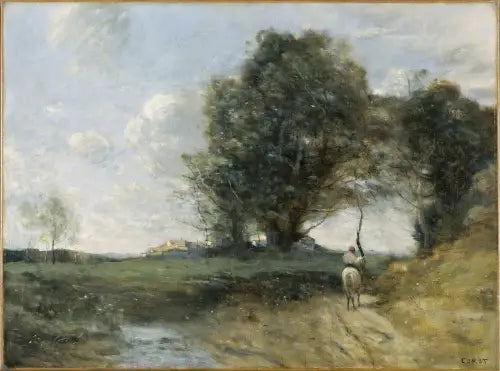 Paysage au cavalier - Jean-Baptiste Camille Corot - Alpha Reproduction