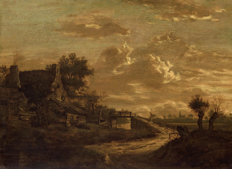 Paysage au coucher du soleil - Rafaël Camphuysen
