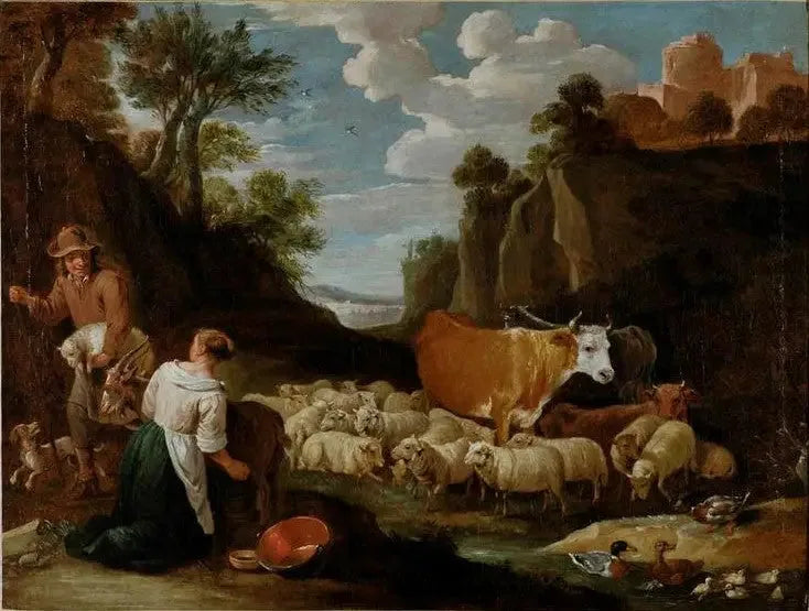 목장과 목동, 가축이 있는 풍경 - 데이비드 테니어스 더 젊은이

Source:
Paysage avec bergers et bétail - David Teniers le Jeune