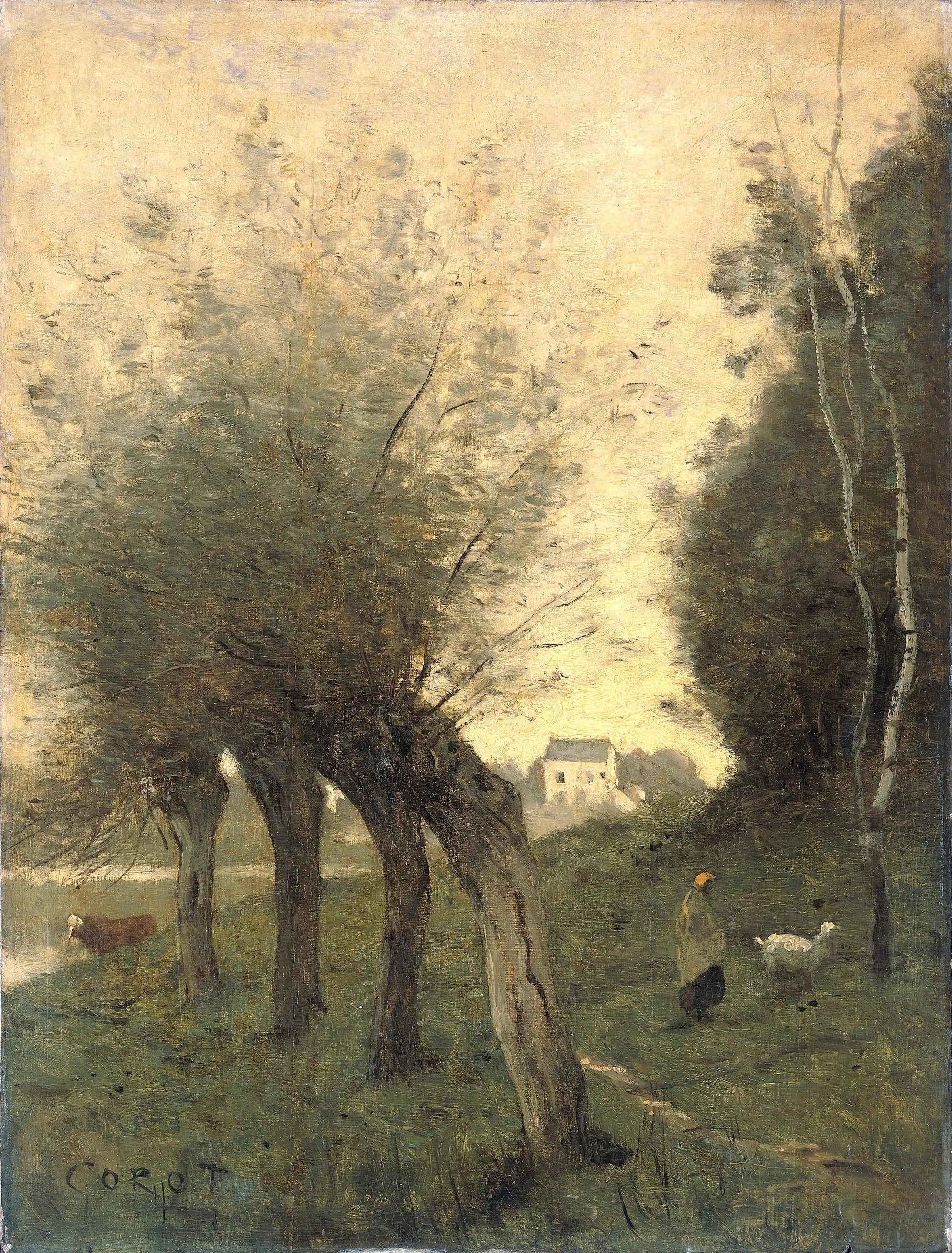 Paysage avec Saules - Jean-Baptiste Camille Corot - Alpha Reproduction