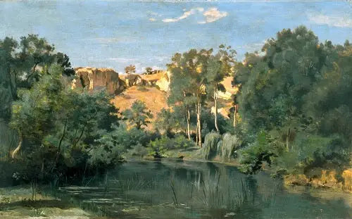 Paysage boisé avec un étang - Jean-Baptiste Camille Corot - Alpha Reproduction