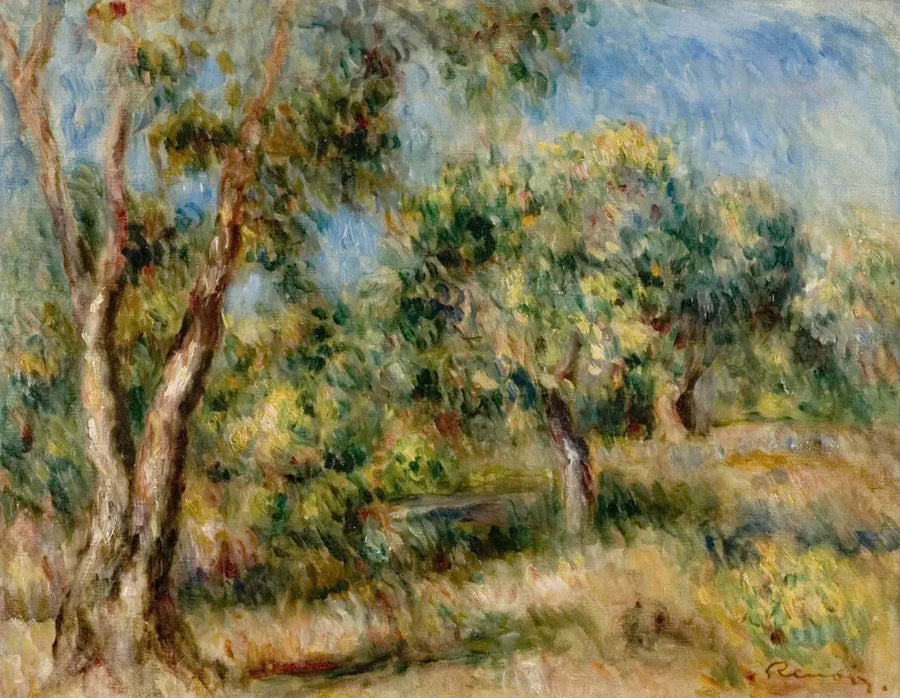 Paysage de Cagnes de Renoir, vers 1915, musée des Beaux-Arts de Bordeaux RF 1948 15 – reproduction peinture à l’huile sur toile