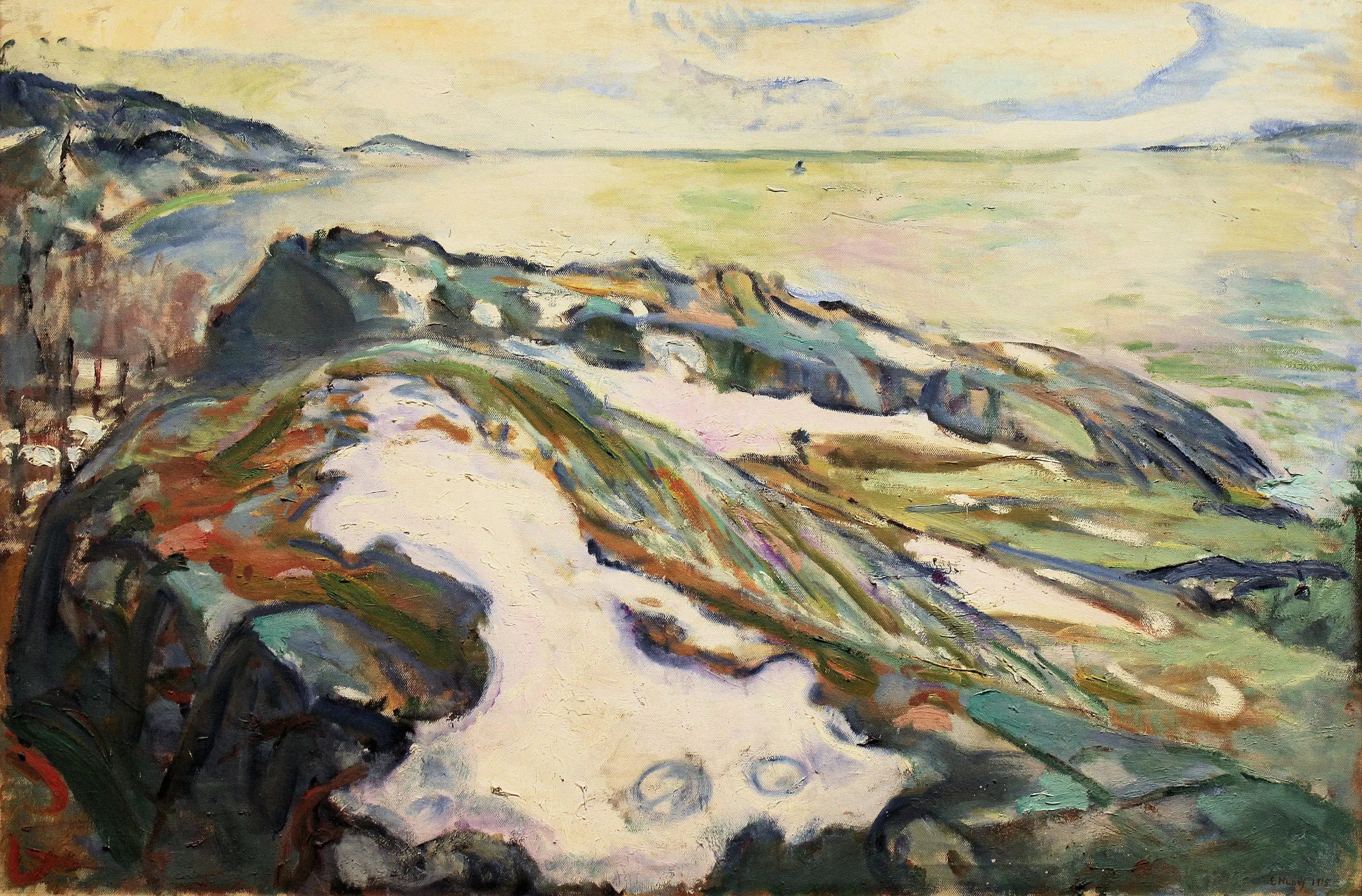 Reproduction du tableau « Paysage côtier de Hvitsten - Edvard Munch » par Alpha Reproduction en peinture à l’huile