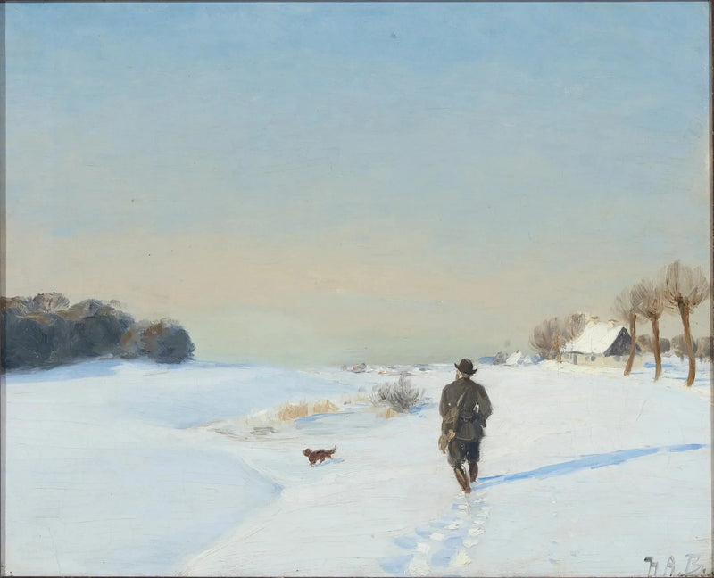 햇살 가득한 날에 사냥꾼과 그의 개가 있는 겨울 풍경 - H. A. Brendekilde

Source:
Paysage d'hiver avec un chasseur et son chien par une journée ensoleillée - H. A. Brendekilde