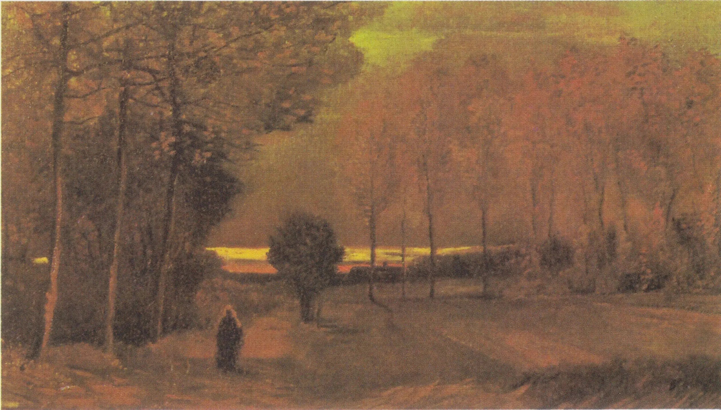 Reproduction du tableau « Paysage d'automne au crépuscule - Vincent van Gogh » par Alpha Reproduction en peinture à l’huile