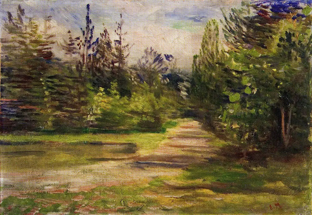 Reproduction du tableau « Paysage de forêt - Edvard Munch » par Alpha Reproduction en peinture à l’huile