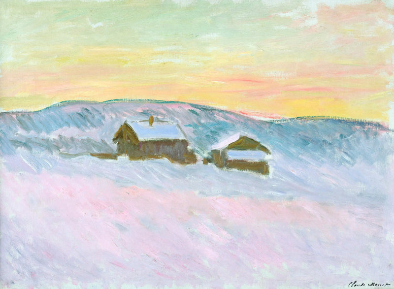 노르웨이 풍경. 파란 집들 - Claude Monet