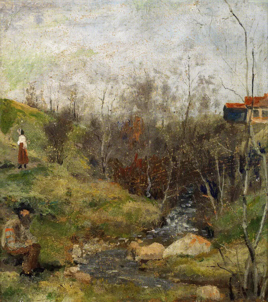 Paysage de printemps - Edvard Munch image 1 copie peinte à la main à l’huile