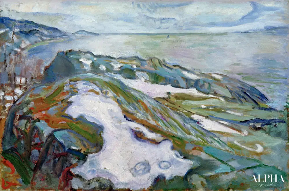 Paysage d'hiver - Edvard Munch - Reproductions de tableaux et peintures haut de gamme