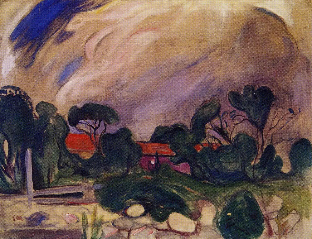 Reproduction du tableau « Paysage d'orage - Edvard Munch » par Alpha Reproduction en peinture à l’huile
