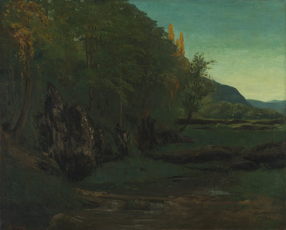 Paysage du Jura - Gustave Courbet image 1 reproduction artisanale de tableau
