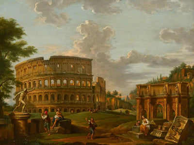 Paysage et ruines classiques romains - Giovanni Paolo Panini - Alpha Reproduction