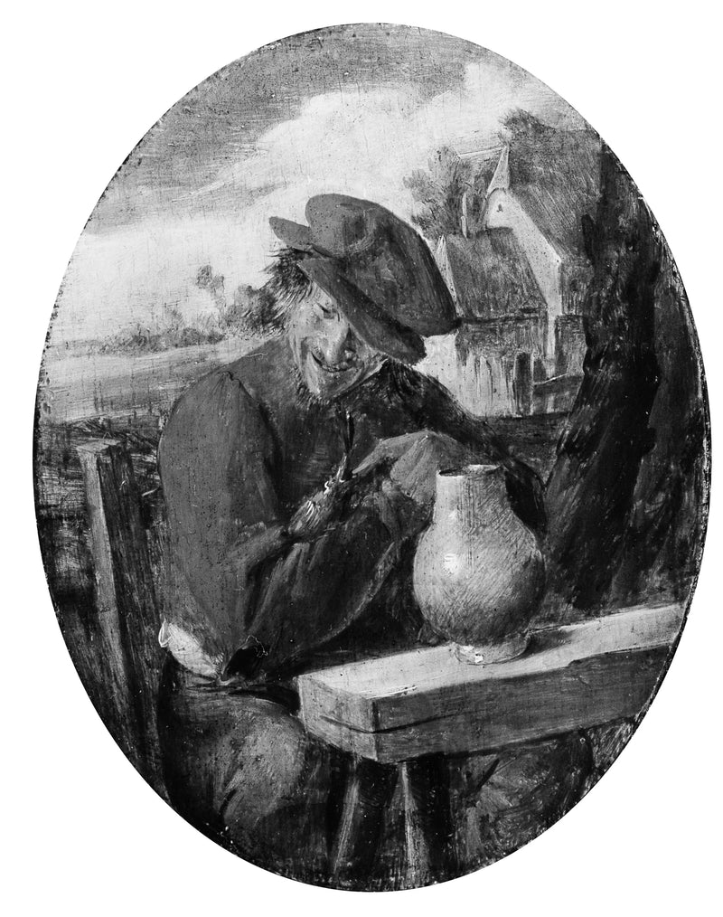 Un paysan avec un oiseau - Adriaen Brouwer
