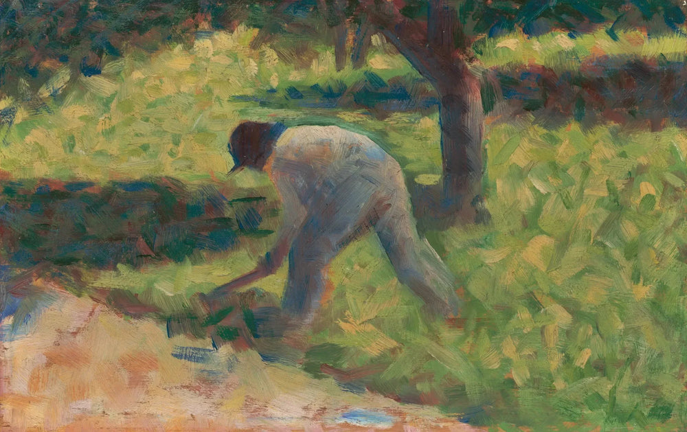 Paysan avec une houe - Georges Seurat image 1 copie de tableau peinte à la main